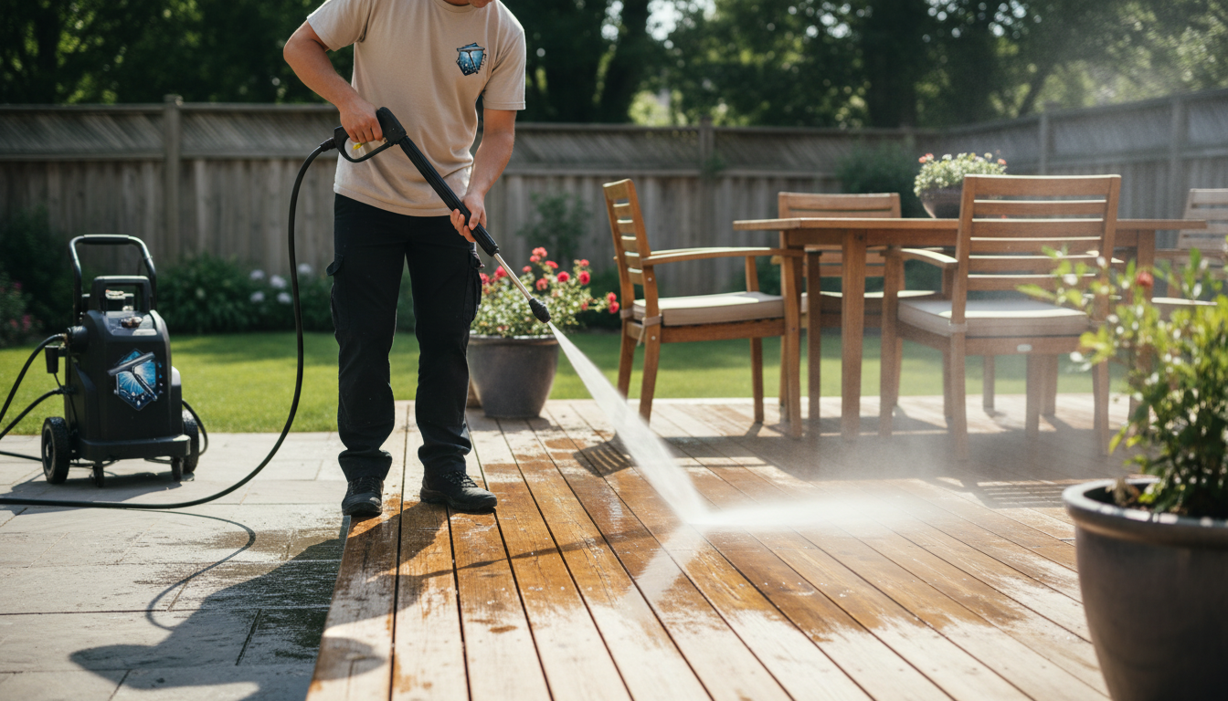 Deck and patio cleaning